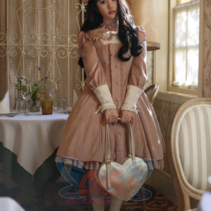 Lovely Elegant Lolita Large Size Slim Dress Pink / S / Dress