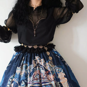 Egypt Style Embroidered Lolita Long Sleeve Shirt - cosfun