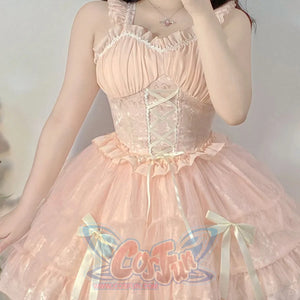 Sweet and Cool Gothic Lolita Slip Dress and Long-sleeved Dress S22810 - cosfun