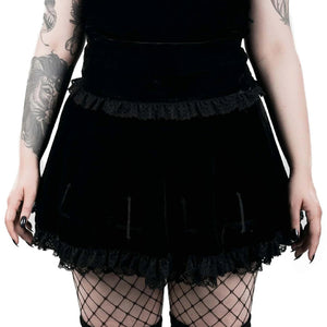 Punk Lace High Waist Slim Short Skirt