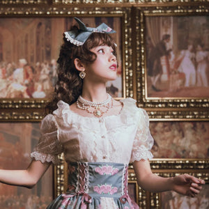 The Poem of Roses Elegant Lolita Short Sleeve Shirt - cosfun