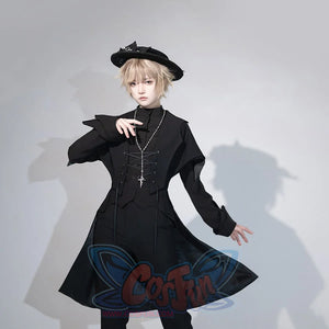 PRE-SALE Medieval Original Vintage Little Prince Lolita Swallowtail Long Vest S