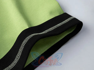 Folded black sleeve with contrast stitching on Frog Printed Short Sleeve Hooded Sweatshirt closeup