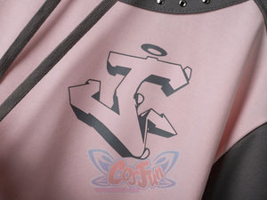 Cosfun Original Dreamy Melody Pink Cosplay Full Zip Hoodie A00007 Sweatshirt