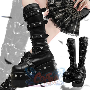 Original Spice Girl Lolita Round Toe Thick Soled Boots