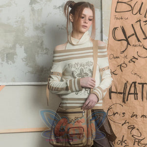 Japanese Style Vintage Canvas Crossbody Bag One Size