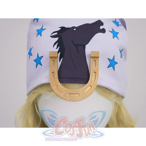 Anime Johnny Joestar Cosplay Costume, a gold horseshoe decoration on the front.