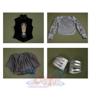 Attack of the Clones Padmé Amidala Cosplay Costume, includes top, vest, skirt, armlet.