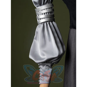 Attack of the Clones Padmé Amidala Cosplay Costume, the middle part has armlet, and the lower part has puff sleeves and fitted cuffs.