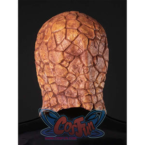 Back view of the Ben Grimm cosplay mask, showing the textured, rocky surface from behind.