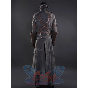 Bloodborne Yharnam Cosplay Costume back view displaying crossed ammunition straps