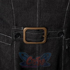 Bloodborne Hunter Ludwig Cosplay costume coat is long and black , there is a metal buckle on the back of the coat to adjust the waist.