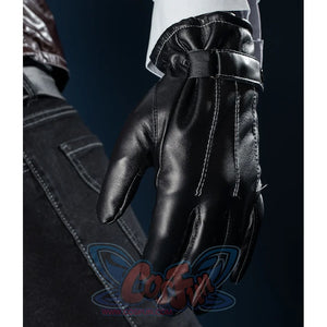 Bloodborne Hunter Ludwig Cosplay costume gloves are made by black PU leather with drawstring design.