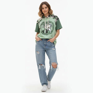 COSFUN Camo Monkey Hoodie Summer Short Sleeve Sweatshirt FAN0023 Sweatshirt