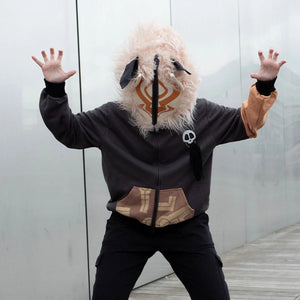 【CLEARANCE】COSFUN Original Genshin Impact Hilichurl Derivative Full Zip Hoodie Sweatshirt IFAN04 L Sweatshirt