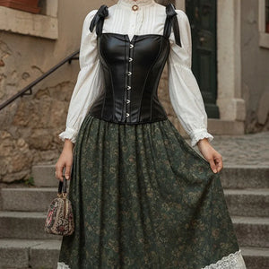 COSFUN Original Retro Vintage Medieval Black Corset Vest FAN0021 Sweatshirt