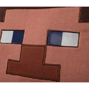 COSFUN Original Cosplay Steve Headgear, close-up of the eye part, it has two eye holes covered with blue and white mesh