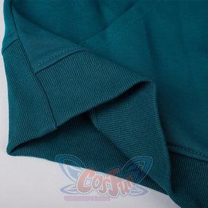 COSFUN Original Cosplay Steve Hoodie, lack blue color with same color ribbed hem