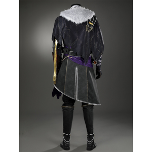 Clair Obscur: Expedition 33 Verso Cosplay Costume,back view Showing a ripped cloak.