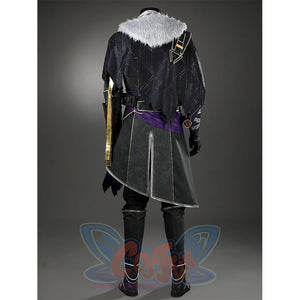 Clair Obscur: Expedition 33 Verso Cosplay Costume,back view Showing a ripped cloak.