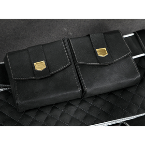 Clair Obscur: Expedition 33 Verso Cosplay Costume, close-up of belt group, showing two black bags.