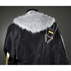 Clair Obscur: Expedition 33 Verso Cosplay Costume about back view of hairy collar.