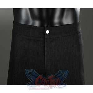 Clair Obscur: Expedition 33 Verso Cosplay Costume, black pants with golden button.
