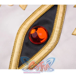 Knight of Zero Cosplay Costume embedded a red gem in the center.