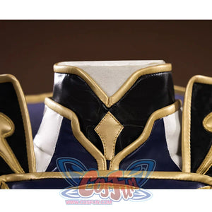 Knight of Zero Cosplay Costume use high collar design, mainly black, white and dark purple, also use exquisite gold trim.