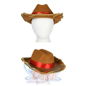 Presents the front and side views of the cowgirl hat from the Cowgirl Peach cosplay costume.