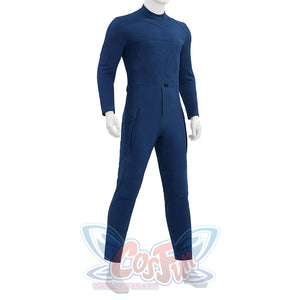 Cyclops cosplay plain blue base suit full body without belt, logo or accessories