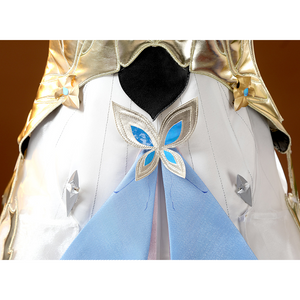 Back butterfly decoration with blue gems and cape on DNA Duet Night Abyss Truffle cosplay costume