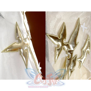 Golden decorative pattern detail on DNA Duet Night Abyss Truffle cosplay costume bodysuit fabric