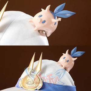 Hat accessory with pig decoration and gold ears for DNA Duet Night Abyss Truffle cosplay costume