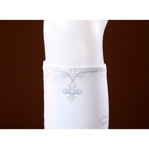 White decorative socks with cross pattern for DNA Duet Night Abyss Truffle cosplay costume legwear