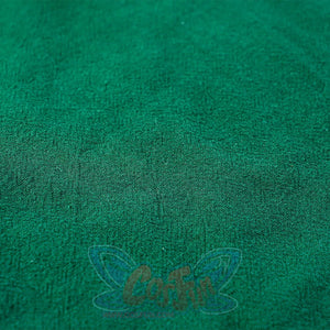 The Legend of Zelda Tears of the Kingdom Princess Zelda cosplay fabric swatch centers deep green textured linen material.