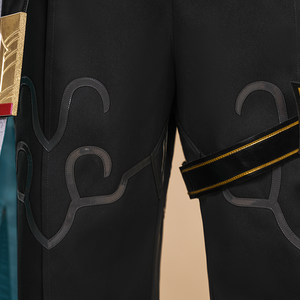 Dan Heng Permansor Terrae Cosplay Costume, the pants has minimal gray embellishments.