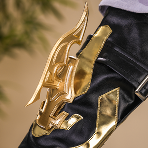 Dan Heng Permansor Terrae Cosplay Costume, gold modeling hand decoration.
