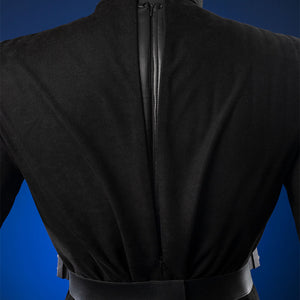 Luke Skywalker cosplay costume cloak back zipper closure with pleather belt detail