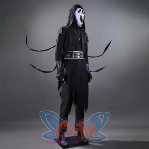 Dead by Daylight Danny Johnson Cosplay Costume, black irregular outfit,white mask, metal necklace