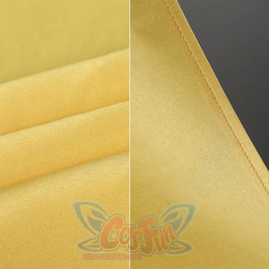 Dispatch Mandy cosplay costume yellow cape fabric texture and stitching detail