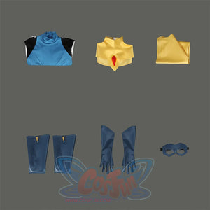 Dispatch Mandy cosplay costume complete set flat lay all pieces