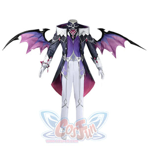 Genshin Impact Durin cosplay costume full outfit purple dragon wings dark blue armor white pants
