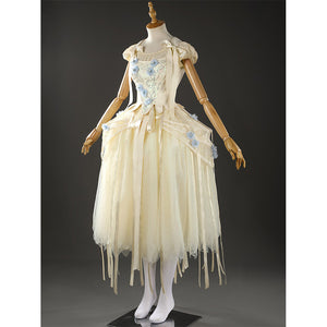 Elegant white dress with floral details - Enid Sinclair cosplay costume