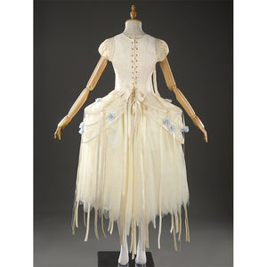 Enid Sinclair cosplay costume back view featuring lace-up closure and flowing tulle skirt