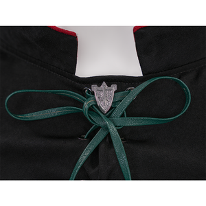 Final Fantasy XVI Joshua Rosfield Cosplay Costume, the collar is tied with a thin green leather strap.