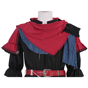 Final Fantasy XVI Joshua Rosfield Cosplay Costume, red and dark blue shawl.