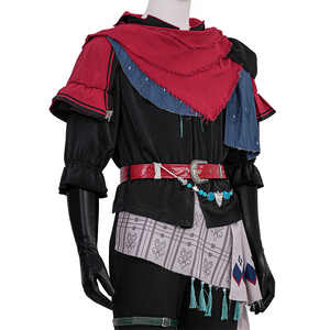 Final Fantasy XVI Joshua Rosfield Cosplay Costume, black mid-sleeve top.