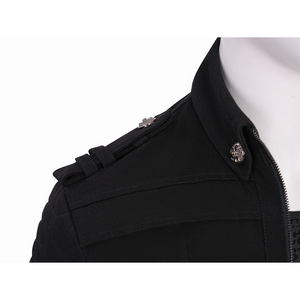 Final Fantasy XV Noctis Cosplay Costume, lapel design, with buttons to secure the collar.