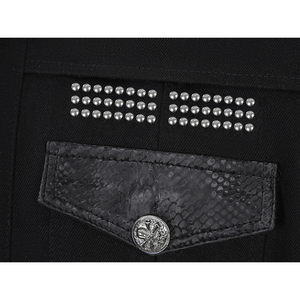 Final Fantasy XV Noctis Cosplay Costume, the pockets are decorated with rivets and metal buckles.
